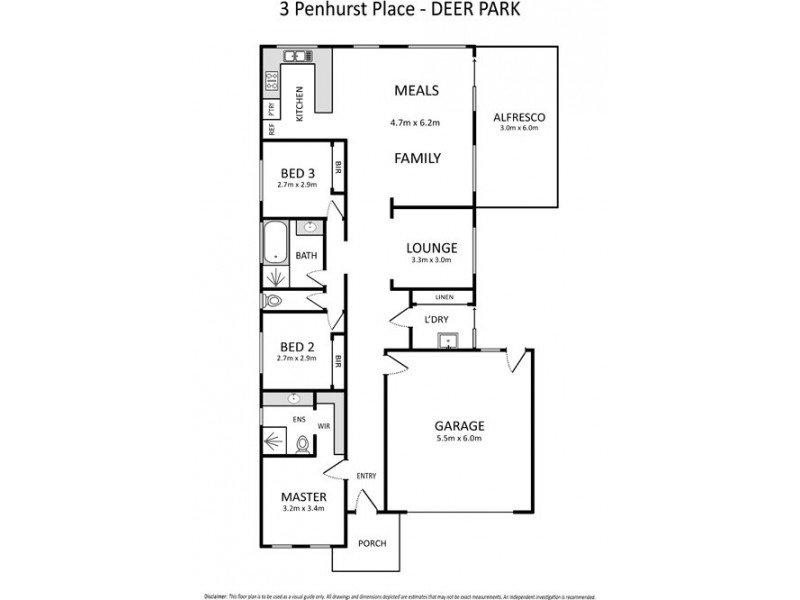 3 Penhurst Place, Deer Park VIC 3023 Floorplan