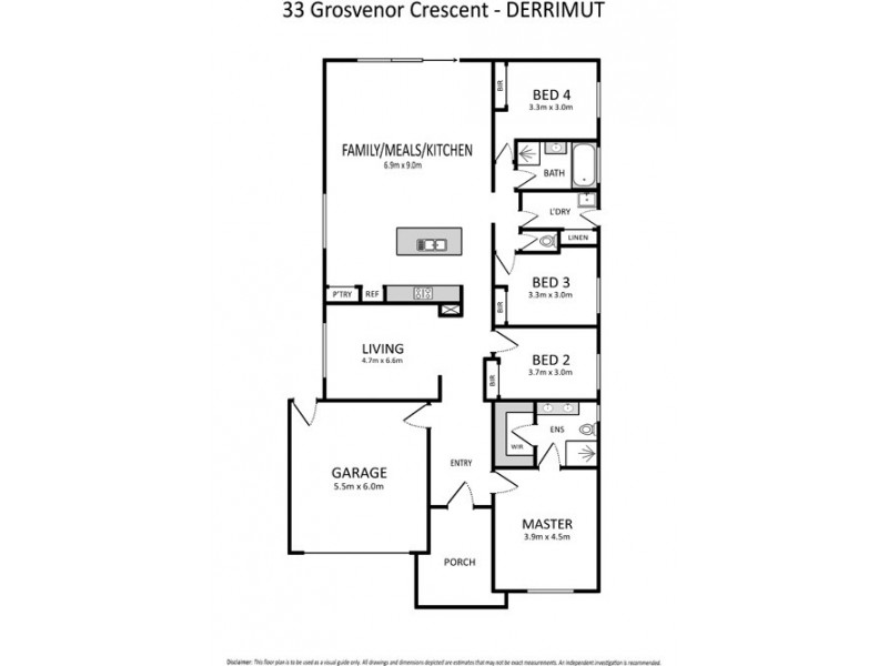 33 Grosvenor Crescent, Derrimut VIC 3030 Floorplan