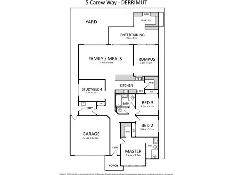5 Carew Way, Derrimut VIC 3030 Floorplan