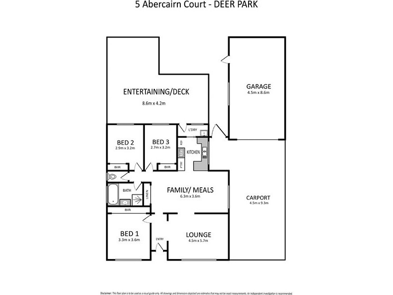 5 Abercairn Court, Deer Park VIC 3023 Floorplan