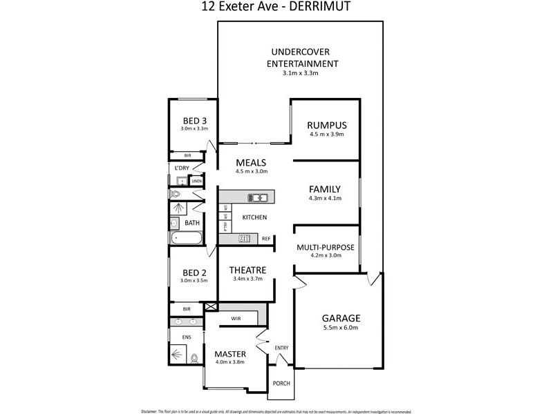 12 Exeter Avenue, Derrimut VIC 3030 Floorplan
