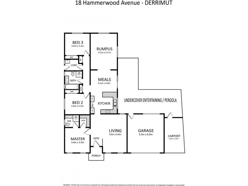 18 Hammerwood Avenue, Derrimut VIC 3030 Floorplan