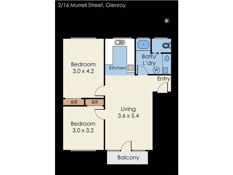 2/16 Murrell Street, Glenroy VIC 3046 Floorplan