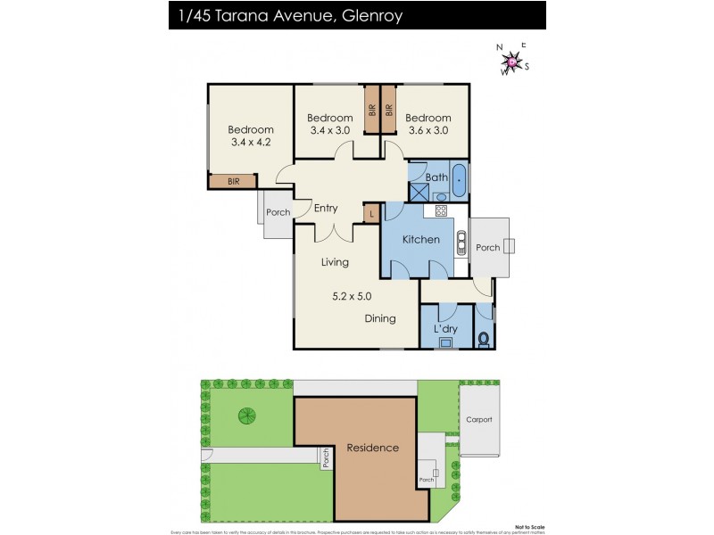1/45 Tarana Avenue, Glenroy VIC 3046 Floorplan