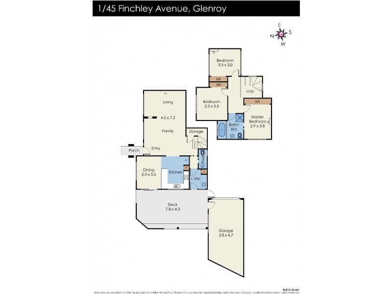 1/45 Finchley Avenue, Glenroy VIC 3046 Floorplan