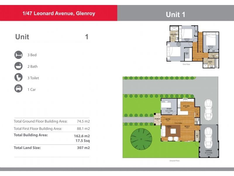 1-3/47 Leonard Avenue, Glenroy VIC 3046