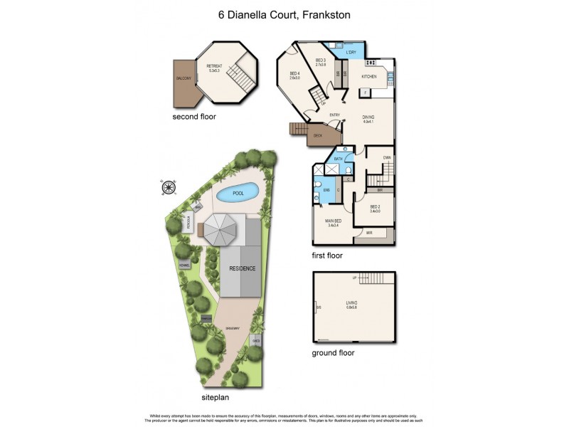 6 Dianella Court, Frankston VIC 3199 Floorplan