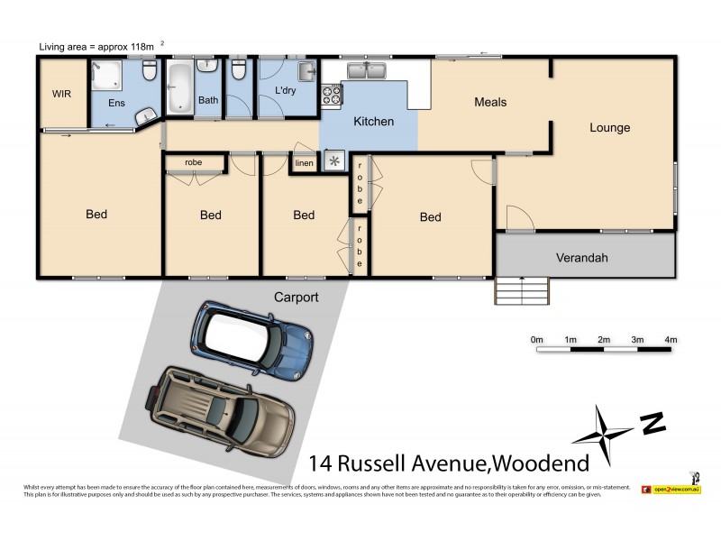 14 Russell Avenue, Woodend VIC 3442 Floorplan