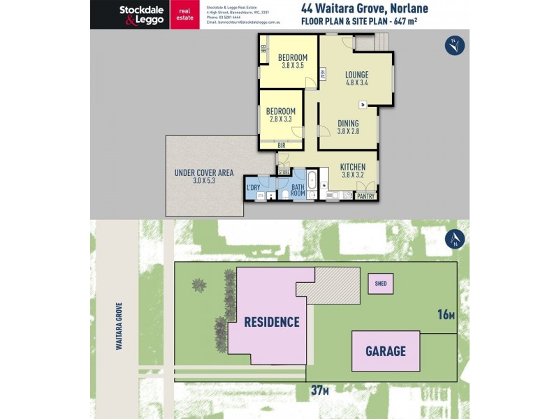 44 Waitara Grove, Norlane VIC 3214 Floorplan