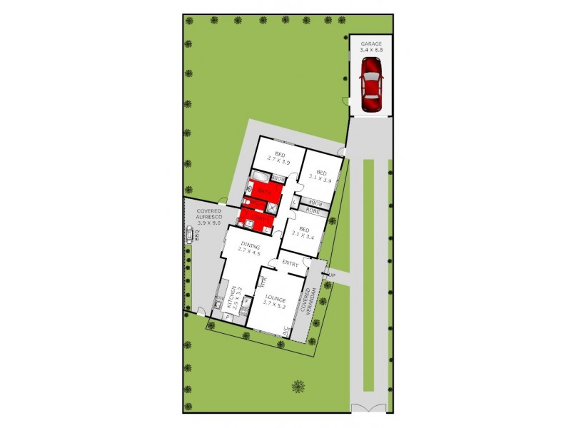 80 Pioneer Road, Grovedale VIC 3216 Floorplan