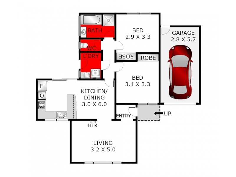 2/41 Rugby Street, Belmont VIC 3216 Floorplan