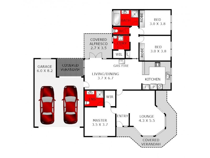 1 Jean Place, Grovedale VIC 3216 Floorplan