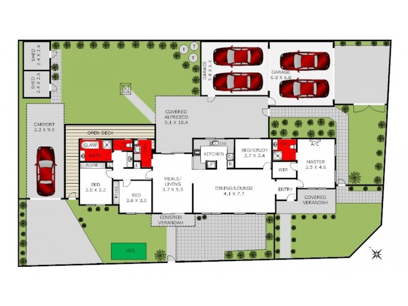 2 Templeton Court, St Albans Park VIC 3219 Floorplan