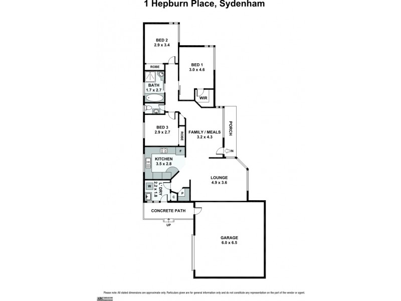 1 Hepburn Place, Sydenham VIC 3037 Floorplan