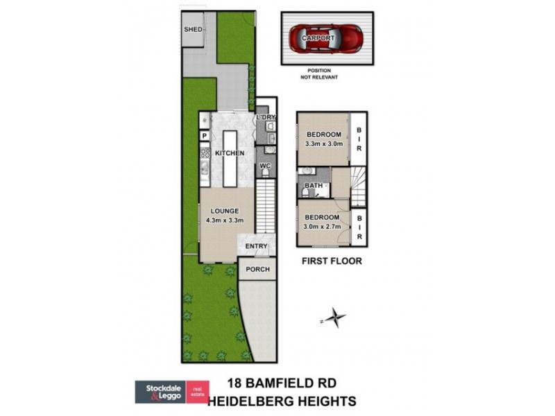 2/18 Bamfield Road, Heidelberg Heights VIC 3081 Floorplan