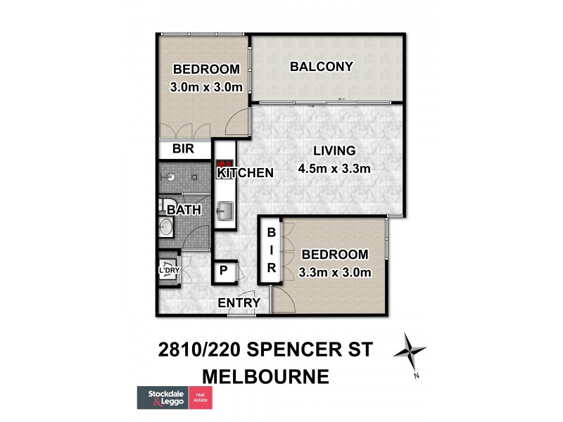 2810/220 Spencer Street, Melbourne VIC 3000 Floorplan
