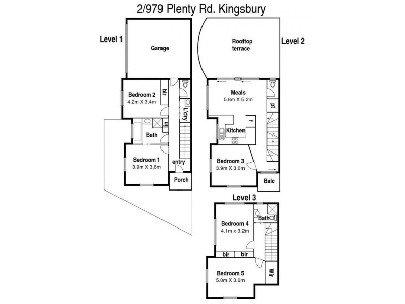 2/979 Plenty Road, Kingsbury VIC 3083 Floorplan