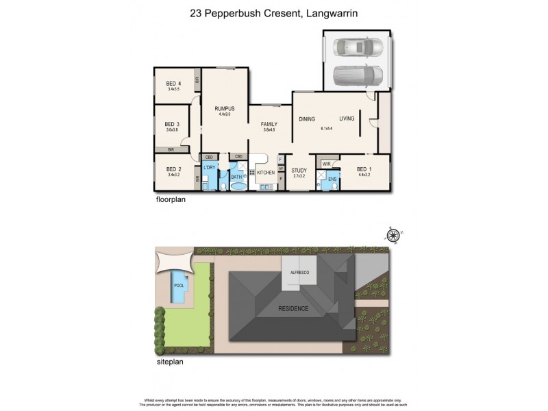 23 Pepperbush Cres, Langwarrin VIC 3910 Floorplan