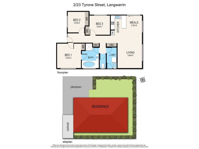 2/23 Tyrone St, Langwarrin VIC 3910 Floorplan