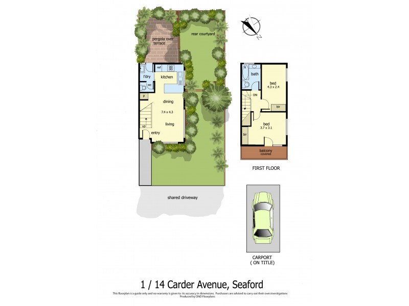 1/14 Carder Avenue, Seaford VIC 3198 Floorplan