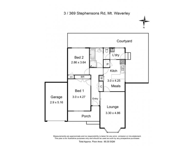 3/369 Stephensons Road, Mount Waverley VIC 3149 Floorplan