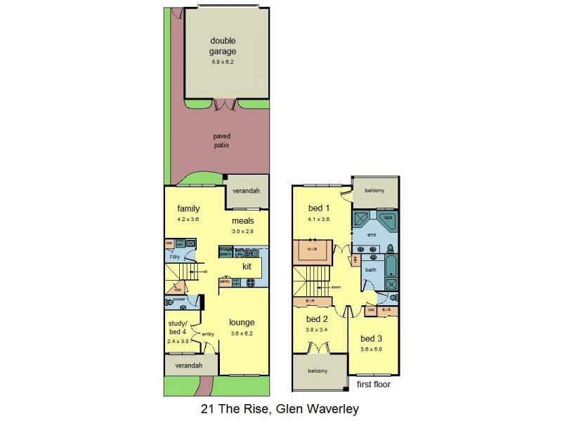 21 The Rise, Glen Waverley VIC 3150 Floorplan