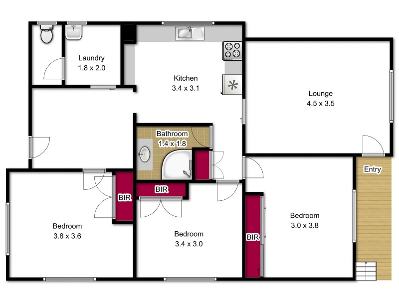 4 Saunders Crescent, Traralgon VIC 3844 Floorplan