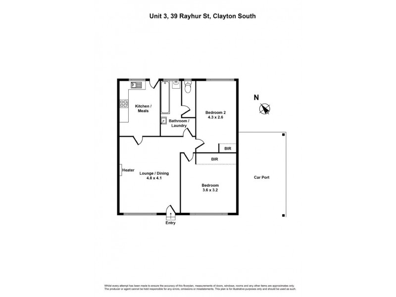 Unit 3,/39 Rayhur Street, Clayton South VIC 3169