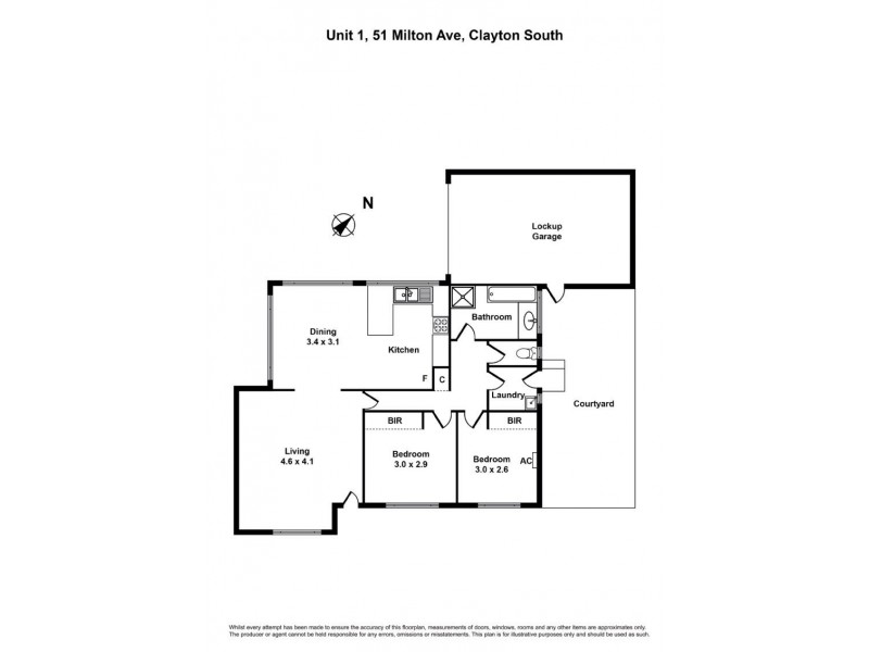 1/51 Milton Avenue, Clayton South VIC 3169