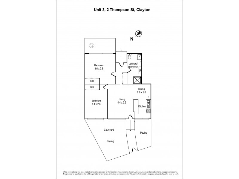 3/2 Thompson Street, Clayton VIC 3168 Floorplan