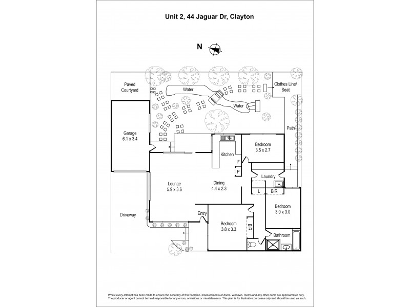 2/44 Jaguar Drive, Clayton VIC 3168 Floorplan