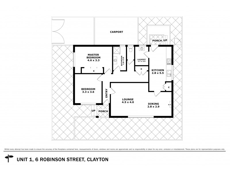 1/6 Robinson Street, Clayton VIC 3168 Floorplan