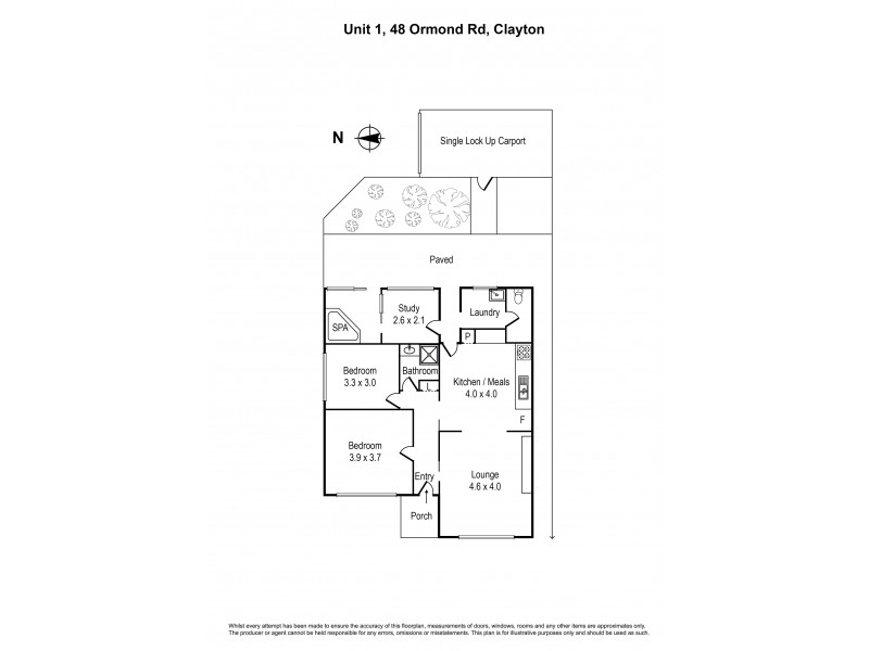 1/48 Ormond Road, Clayton VIC 3168 Floorplan