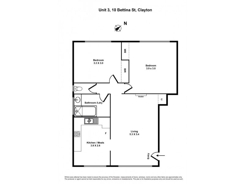 3/10 Bettina Street, Clayton VIC 3168 Floorplan
