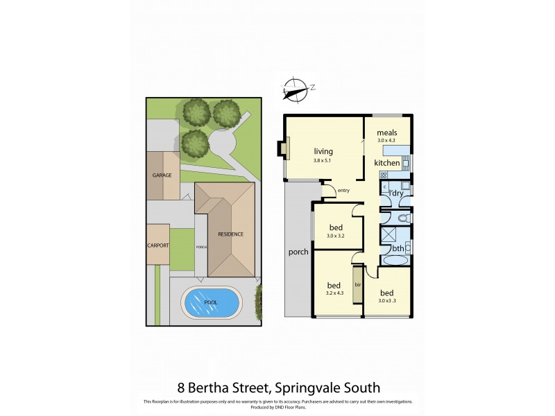 8 Bertha Street, Springvale South VIC 3172 Floorplan