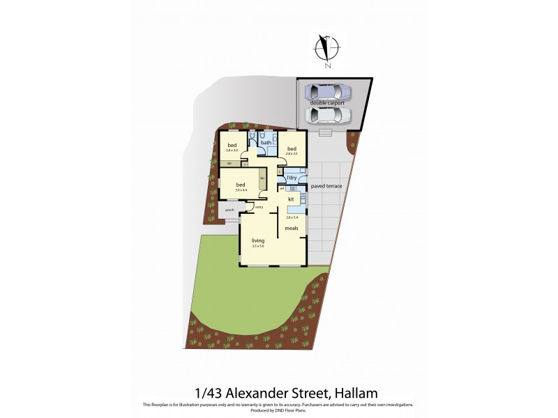 1/43 Alexander Street, Hallam VIC 3803 Floorplan