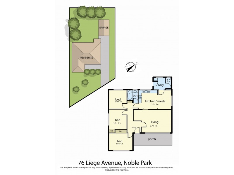 76 Liege Avenue, Noble Park VIC 3174 Floorplan