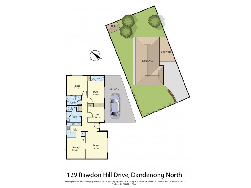 129 Rawdon Hill Drive, Dandenong North VIC 3175 Floorplan