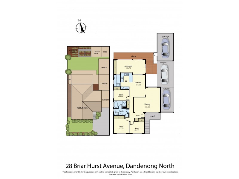 28 Briarhurst Ave, Dandenong North VIC 3175 Floorplan