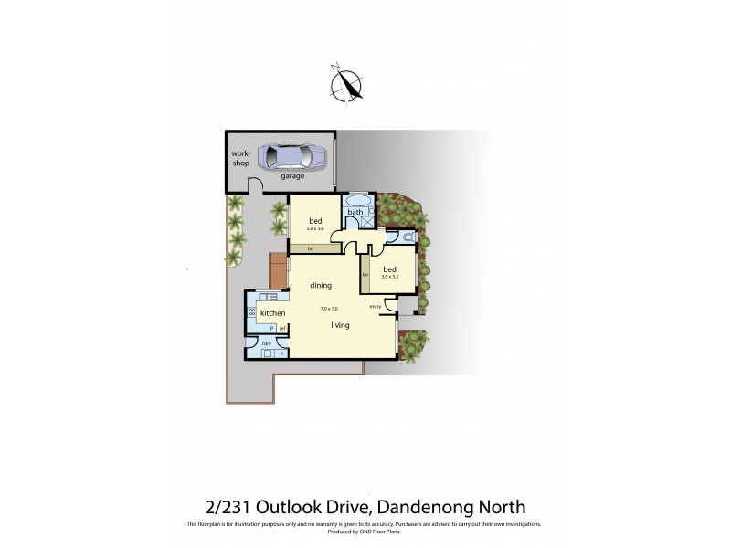 2/231 Outlook Drive, Dandenong North VIC 3175 Floorplan