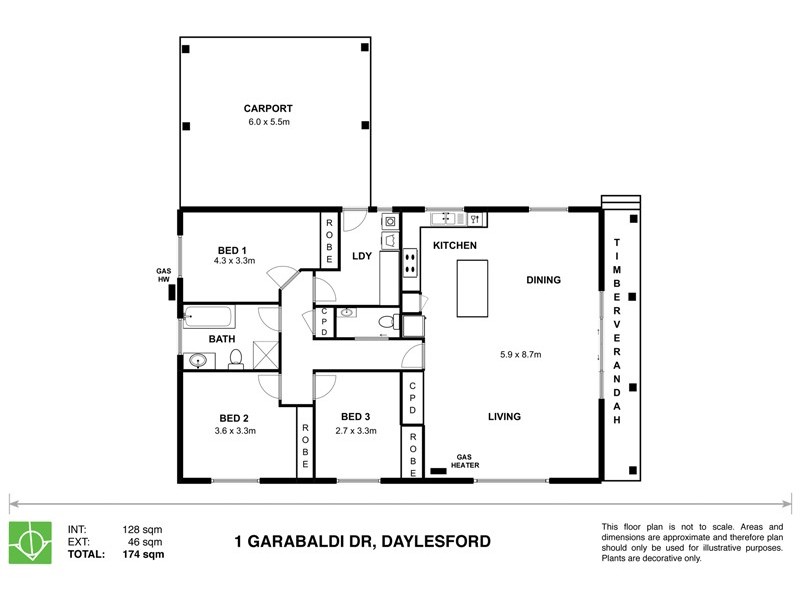 1 Garibaldi Drive, Daylesford VIC 3460 Floorplan