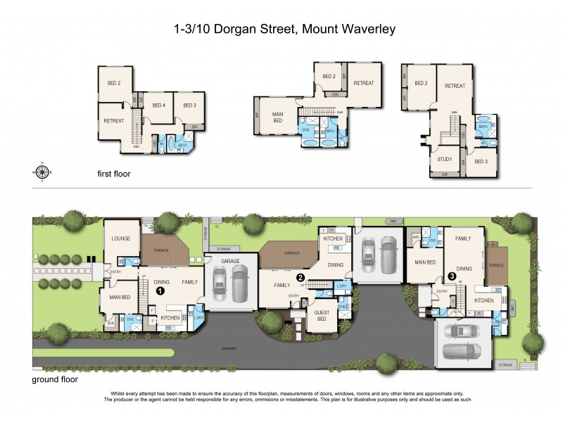 1, 2 & 3/10 Dorgan Street, Mount Waverley VIC 3149 Floorplan