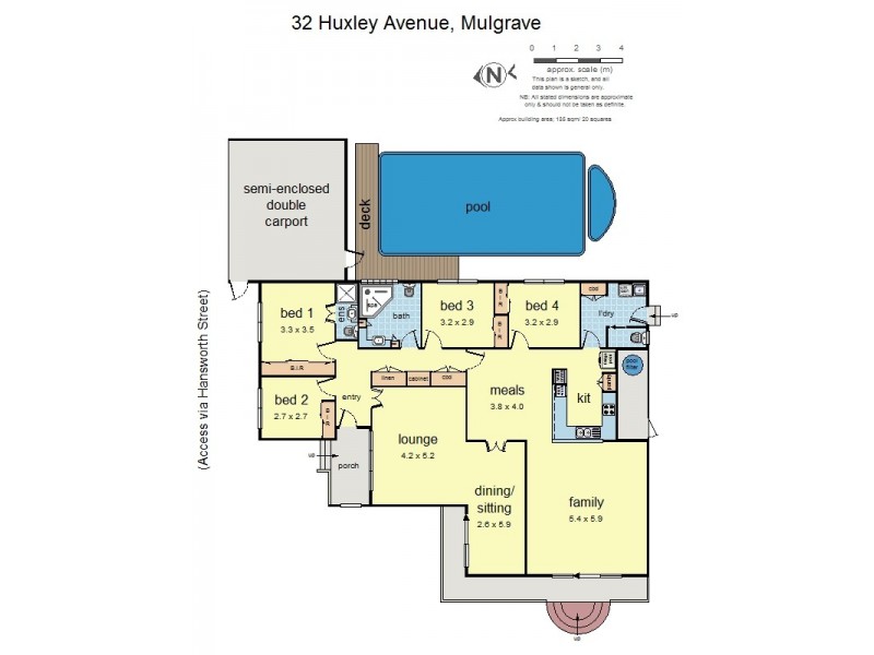 32 Huxley Avenue, Mulgrave VIC 3170 Floorplan