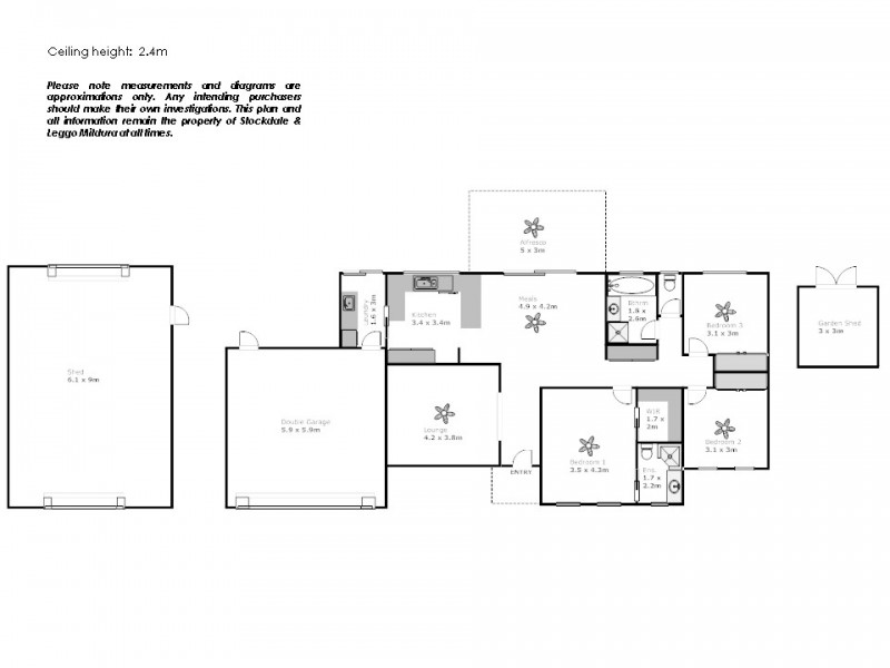 1 Arizona Court, Mildura VIC 3500 Floorplan