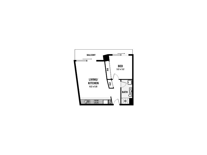 708/597-601 Sydney Road, Brunswick VIC 3056 Floorplan