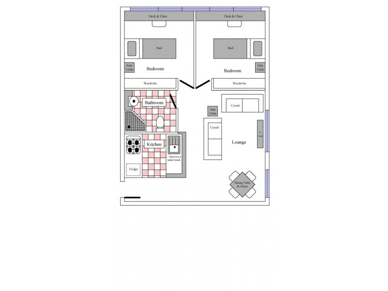 1303/570 Lygon Street, Carlton VIC 3053 Floorplan