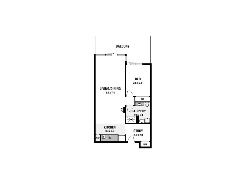 205/19 Pentridge Blvd, Coburg VIC 3058 Floorplan