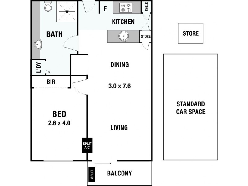706/1 Bouverie Street, Carlton VIC 3053 Floorplan