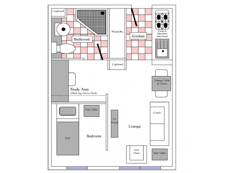 2611/570 Lygon Street, Carlton VIC 3053 Floorplan