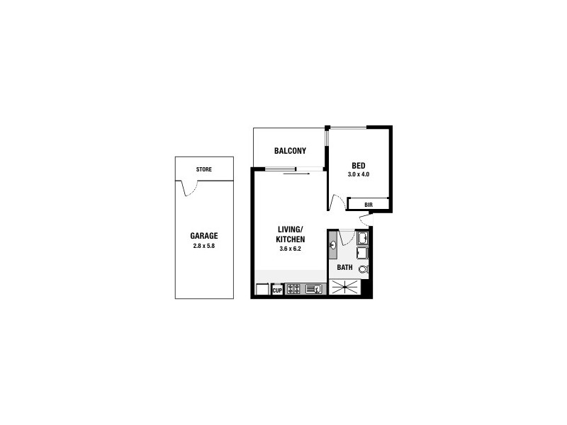 2/264 Alexandra Parade East, Clifton Hill VIC 3068 Floorplan